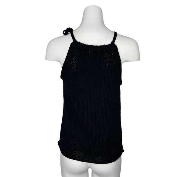 RAG & BONE Cotton Sleeveless Tank Top Black Crotchet Knit XS - Picture 2 of 5
